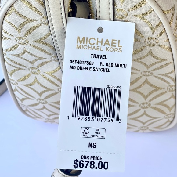 MICHAEL KORS JST TRAVEL MEDIUM DUFFLE SATCHEL SHOULDER CROSSBODY BAG MK - Picture 10 of 10